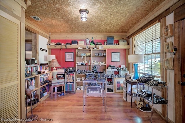 1320 Lakeview Dr, Sebring, FL 33870 - office area with wood finished floors
