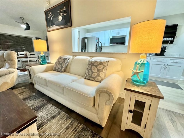 living room featuring hardwood / wood-style flooring