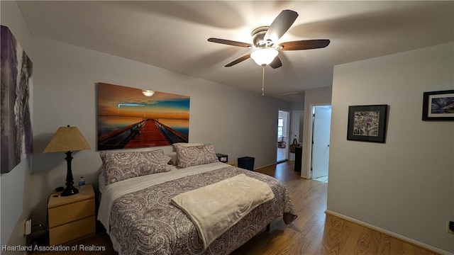 4232 Trails End Rd, Lorida, FL 33857 - bedroom with wood finished floors and ceiling fan