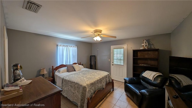 4232 Trails End Rd, Lorida, FL 33857 - bedroom featuring light tile patterned floors and a ceiling fan