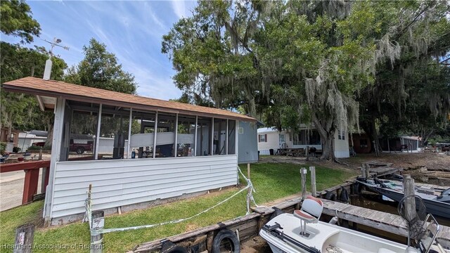 4232 Trails End Rd, Lorida, FL 33857 - dock area with a lawn