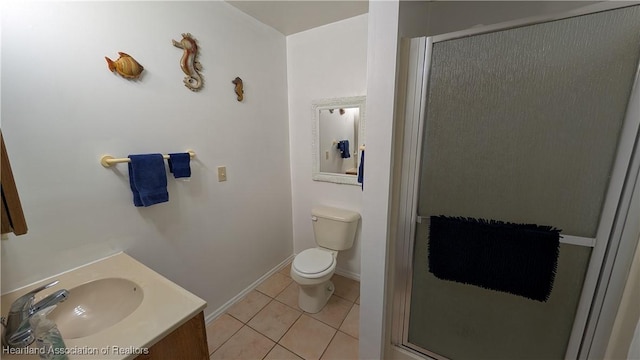 4232 Trails End Rd, Lorida, FL 33857 - bathroom featuring tile patterned floors, a shower stall, and vanity