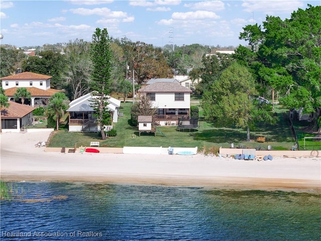 property view of water with a view of the beach