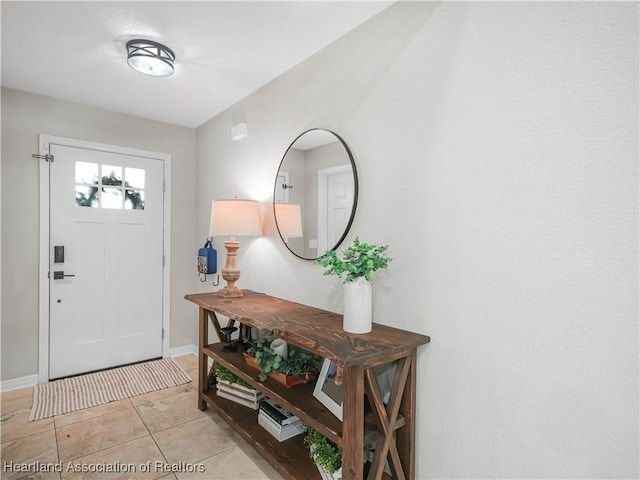 view of tiled entryway