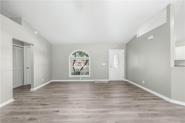 entrance foyer featuring light hardwood / wood-style floors