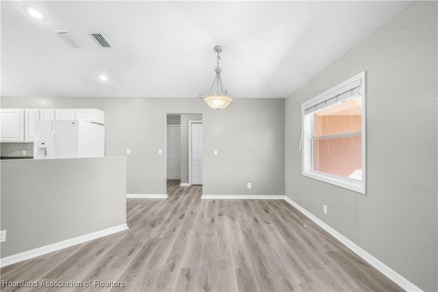 interior space featuring light hardwood / wood-style floors