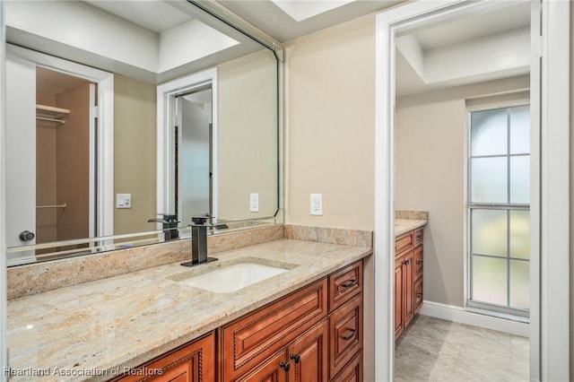 bathroom with vanity