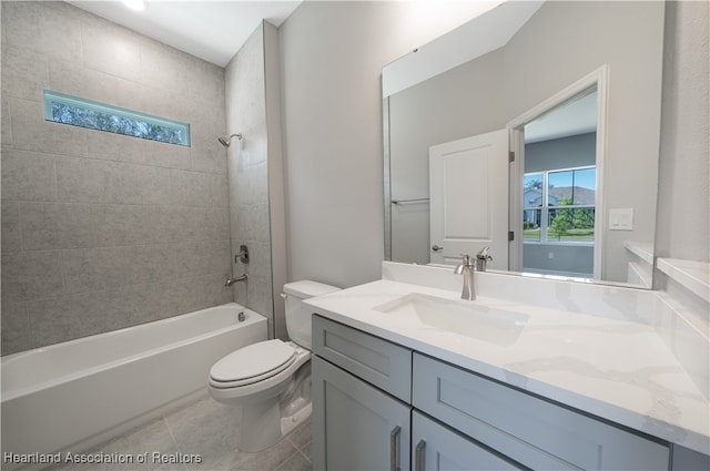 4737 Myrtle Dr, Sebring, FL 33872 - full bath featuring vanity, bathing tub / shower combination, and tile patterned flooring