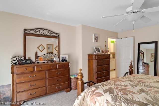 2033 Ashley Oaks Cir, Sebring, FL 33870 - bedroom featuring ceiling fan and light carpet