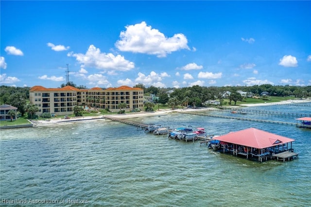 2351 Lakeview Dr Unit 219, Sebring, FL 33870 - water view with a boat dock