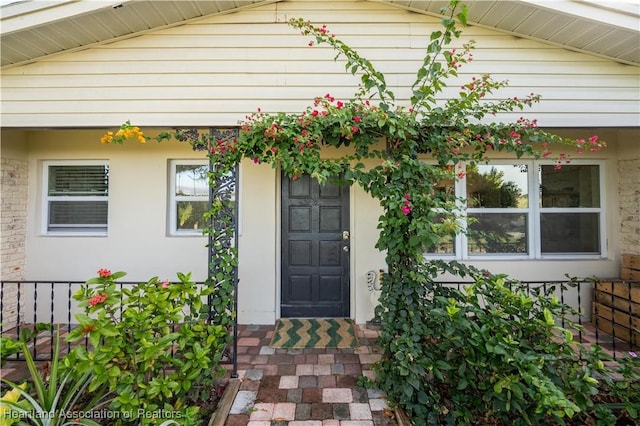 view of doorway to property