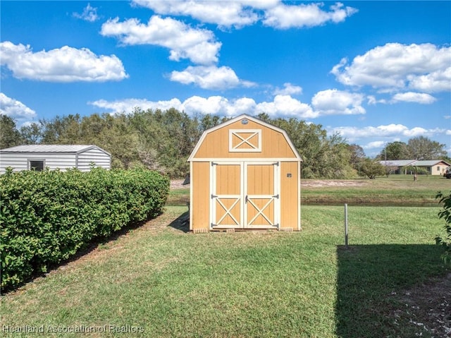 view of shed