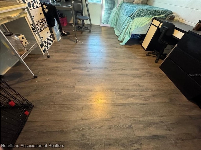 bedroom featuring hardwood / wood-style flooring