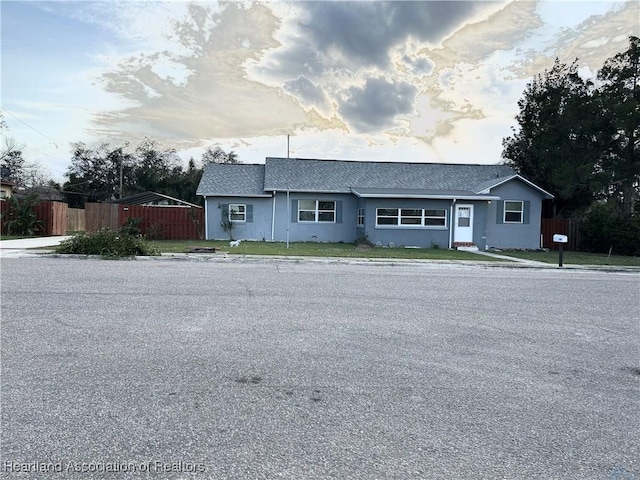 view of ranch-style home