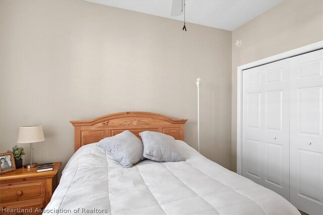 bedroom with a closet