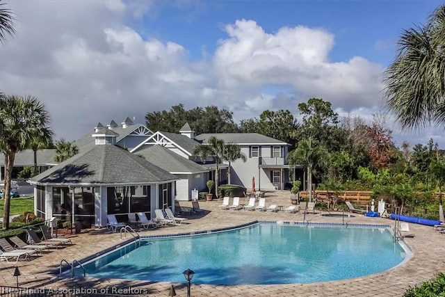 view of pool with a patio area