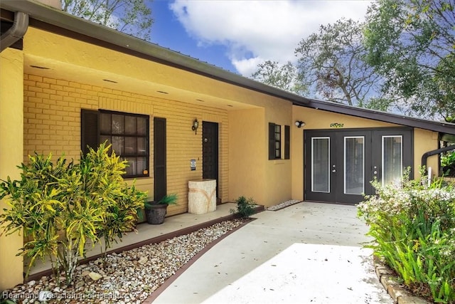 exterior space with french doors