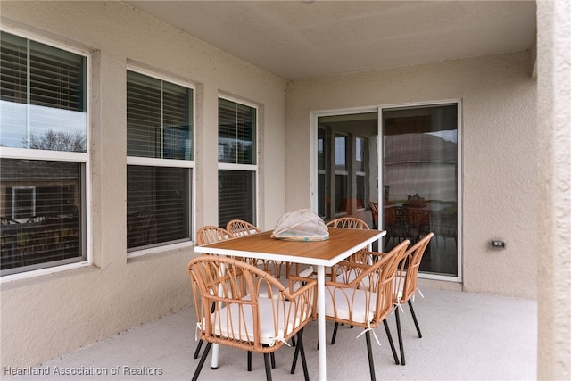 view of patio with outdoor dining area