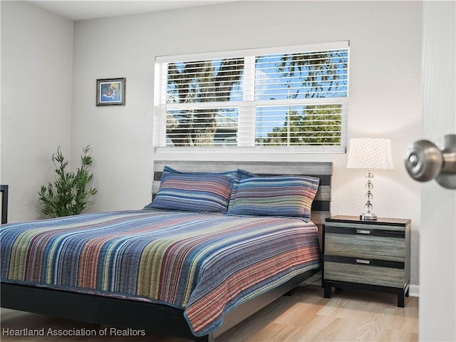 bedroom featuring wood-type flooring