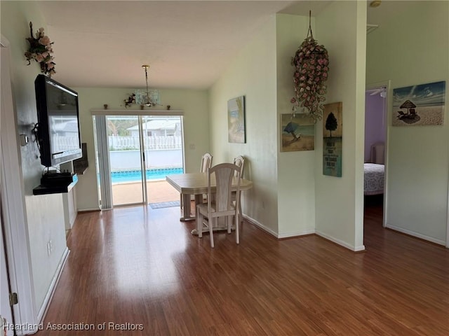 dining room with hardwood / wood-style floors