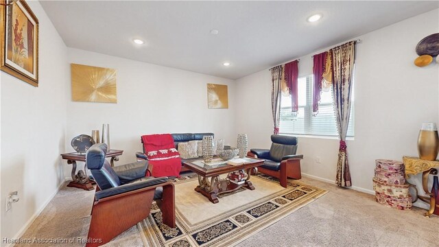 1076 Sugarwood St, Davenport, FL 33837 - living area with carpet floors, recessed lighting, and baseboards