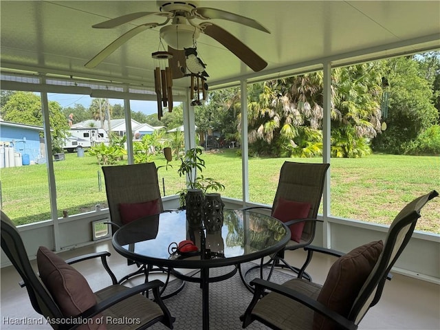 1502 Paper Birch St, Lake Placid, FL 33852 - sunroom / solarium with ceiling fan, plenty of natural light, and outdoor dining area
