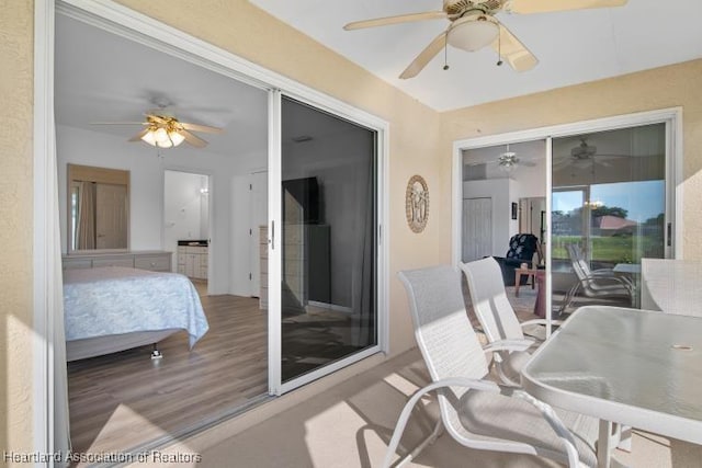 view of sunroom