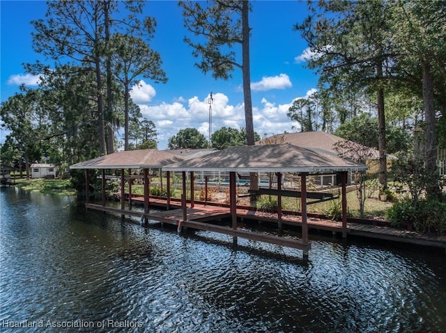 1045 Winter St, Lake Placid, FL 33852 - dock with boat lift and a water view