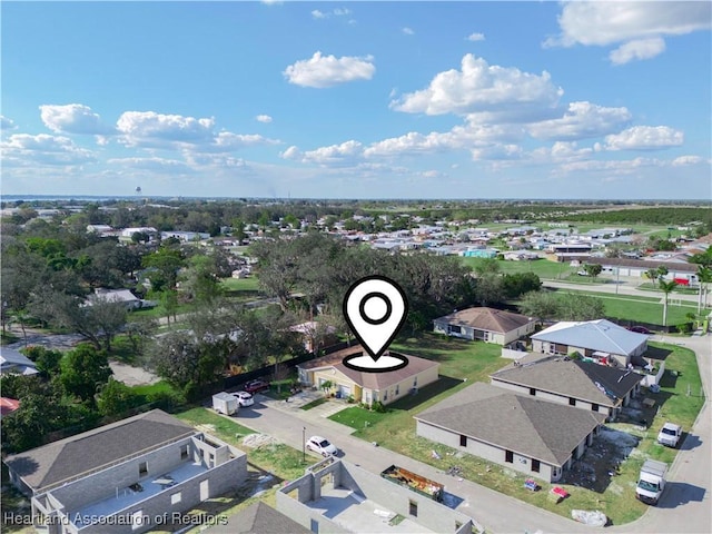 bird's eye view with a residential view