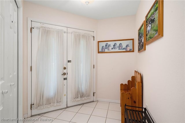 view of tiled entrance foyer