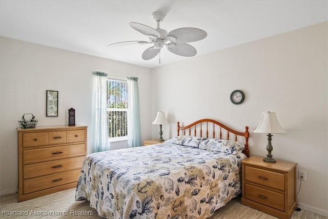 bedroom with ceiling fan