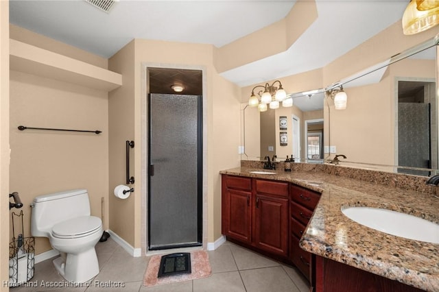4023 Santa Barbara Dr, Sebring, FL 33875 - full bathroom featuring tile patterned flooring, double vanity, a stall shower, and toilet