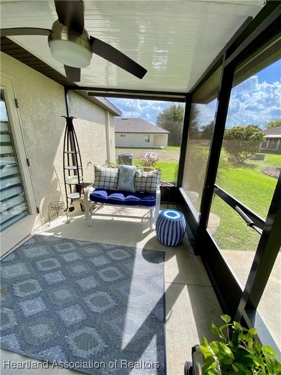 view of sunroom