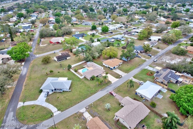 bird's eye view with a residential view