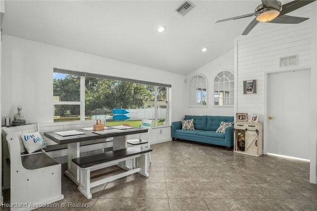 interior space featuring visible vents and plenty of natural light