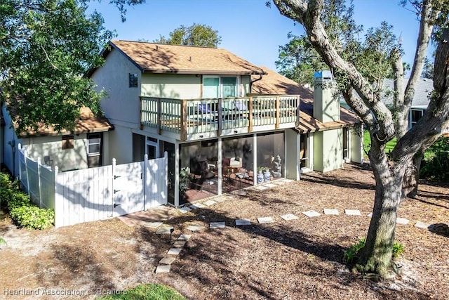 view of rear view of property