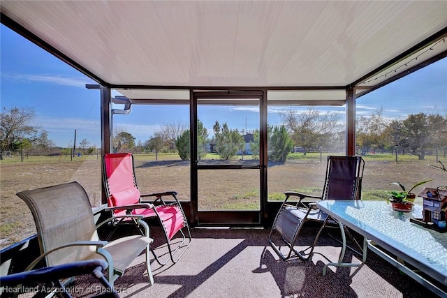 view of sunroom