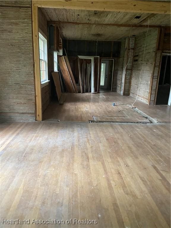 interior space with hardwood / wood-style flooring