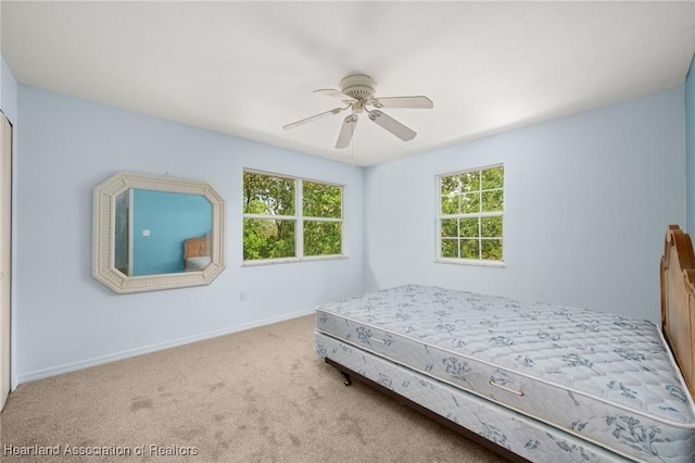 9131 Bridle Path, Sebring, FL 33875 - bedroom with carpet, baseboards, and ceiling fan