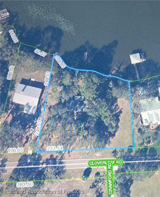370 Cloverleaf Rd, Lake Placid, FL 33852 - map / location with property boundaries highlighted