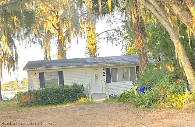 view of front of home