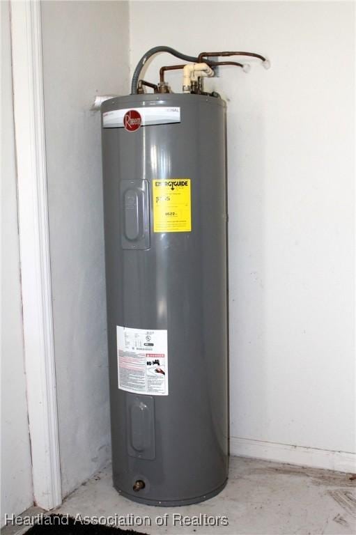 utilities featuring electric water heater