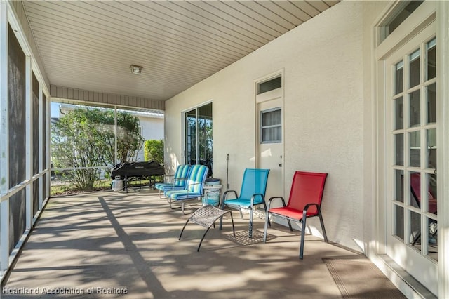 view of sunroom