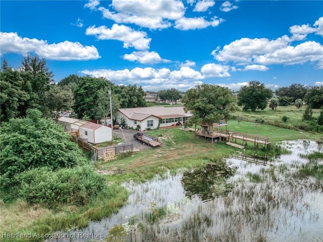 1022 Marble Ave, Avon Park, FL 33825 - drone / aerial view featuring a water view and a rural view