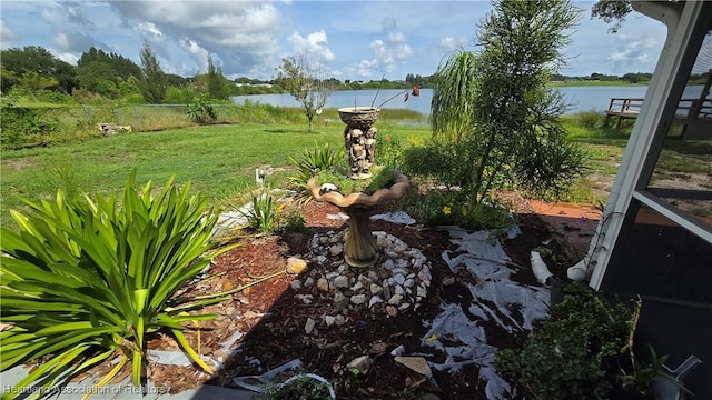 1022 Marble Ave, Avon Park, FL 33825 - view of yard featuring a water view and fence