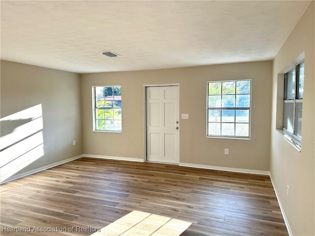 interior space featuring wood-type flooring