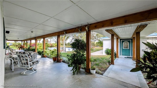 view of patio with covered porch