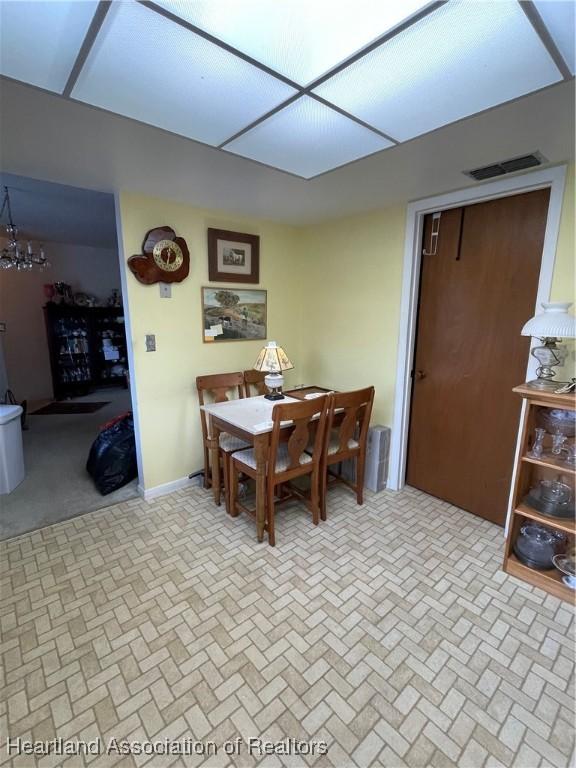 view of dining area