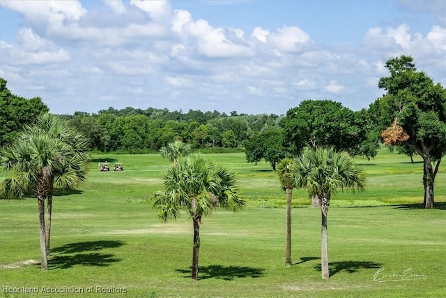 view of home's community featuring a lawn