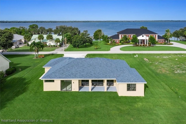 view of home's community featuring a water view